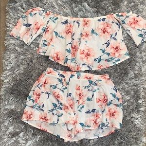 two piece shirt and shorts